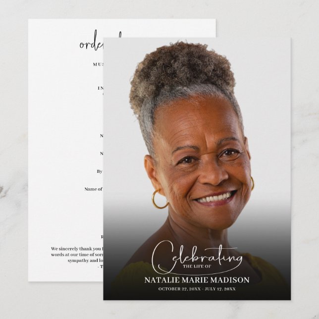 Funeral Celebration of Life Photo Program (Front/Back)