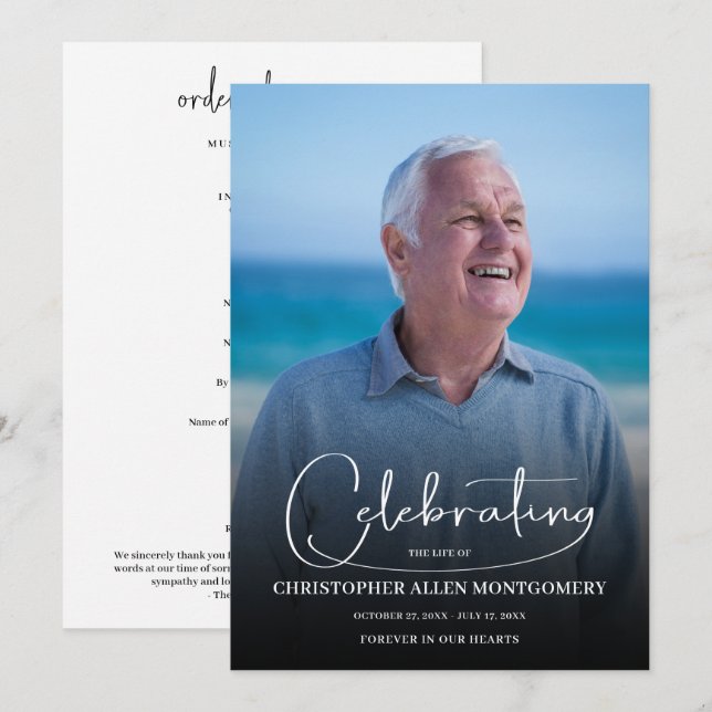 Funeral Celebration of Life Photo Program (Front/Back)