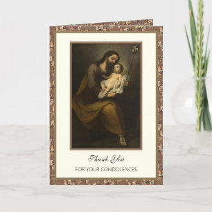 Funeral Celebration of Life Thank You Religious  Card