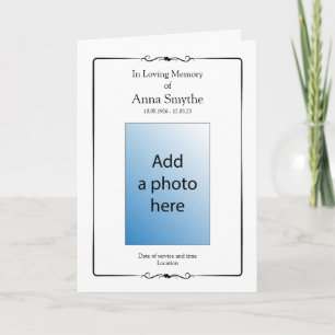 Funeral   Classic Order of Service Program
