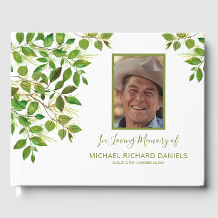Funeral Condolence Photo Memorial Guest Book
