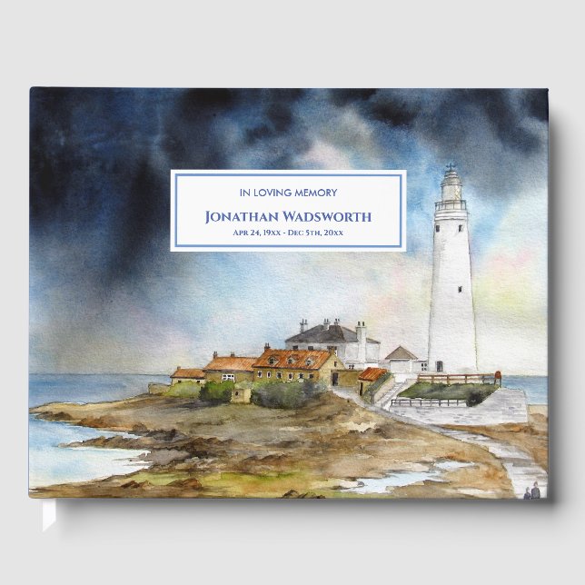 Funeral Condolence St Mary Lighthouse Whitley Bay Guest Book (Front)