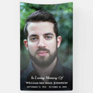 Funeral Custom Photo Bereavement In Loving Memory Banner
