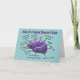 Funeral Director/Mortician Funny Brain Design Card