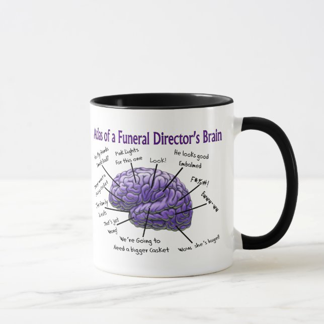Funeral Director/Mortician Funny Brain Design Mug (Right)