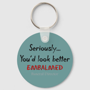 Funeral Director/Mortician Funny Hearse Design Keychain