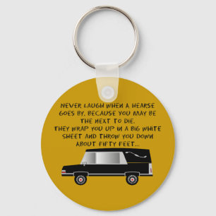 Funeral Director/Mortician Funny Hearse Design Keychain