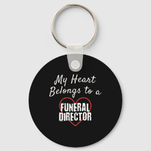 Funeral Director My Heart Belongs To Love Valentin Keychain