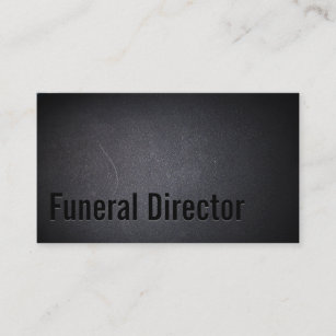 Funeral Director Professional Dark Business Card