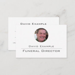 Funeral Director with Photo of Holder Business Card