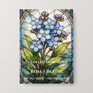 Funeral Forget me Not Stained Glass Memorial