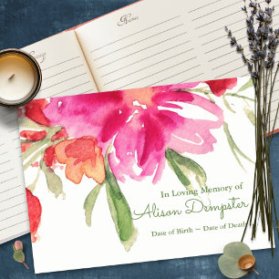 Funeral Guest Book Florals 4