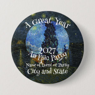 FUNERAL HG FV LF OBITUARY CELEBRATION LIFE PROGRAM 3 INCH ROUND BUTTON