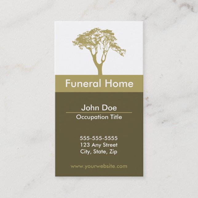 Funeral Home Business Card (Front)
