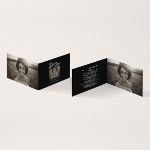 Funeral in our hearts forever black poem card