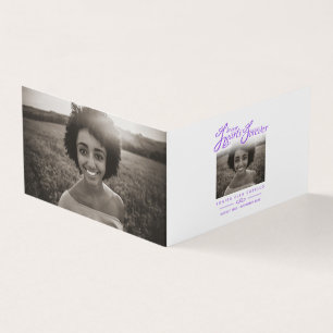 Funeral in our hearts forever purple poem card