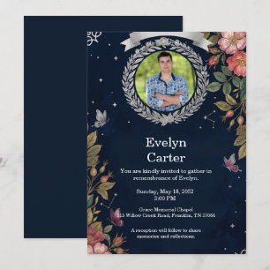 Funeral Invitation Template Elegant Memorial