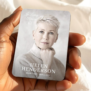 Funeral Keepsake, Mom Memorial Gift, Custom Photo Magnet