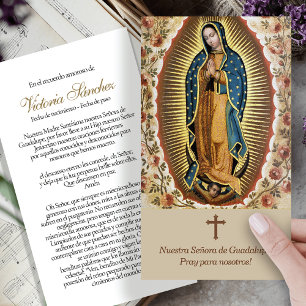 Funeral Loss Guadalupe Prayer Sympathy Cards