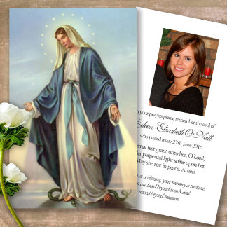 Funeral Loss Our Lady Prayer Sympathy Cards