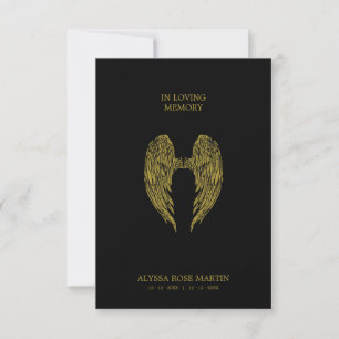 Funeral Memorial Angel Wings Dear One Passed Away