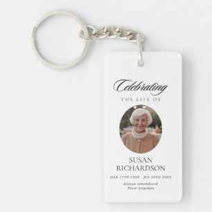 Funeral Memorial Celebration of Life Keepsake Keychain