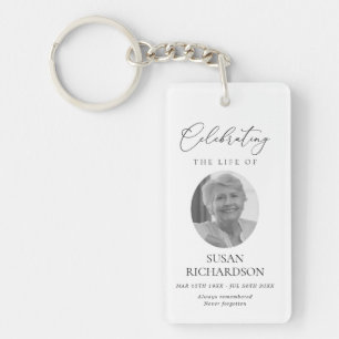 Funeral Memorial Celebration of Life Keepsake Keychain