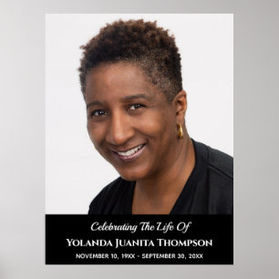 Funeral Memorial Custom Photo Bereavement Sympathy Poster