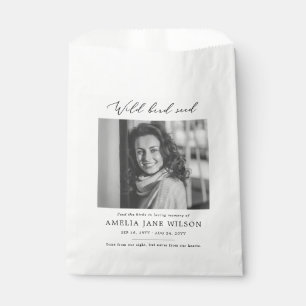 Funeral Memorial Feed the Birds Wildflower Seed Favour Bag