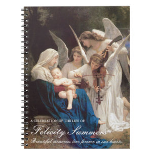 Funeral Memorial Guest Book Mary Song of Angels