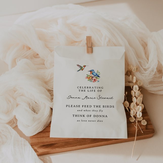 Funeral Memorial | Loving Memory Wild Bird Seeds Favour Bag (Creator Uploaded)