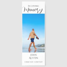 Funeral Memorial | Modern Bookmark Card