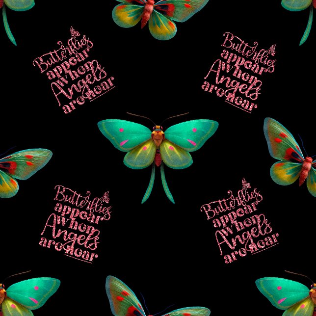 Funeral Memorial Personalized Butterfly Angels Napkin (Creator Uploaded)