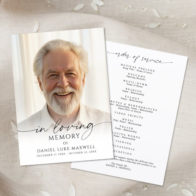 Funeral Memorial Photo In Loving Memory Program (Creator Uploaded)