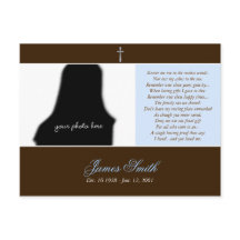 Funeral Memorial Prayer Card Photo Template :: 2A