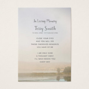 Funeral / Memorial Remembrance Prayer Card