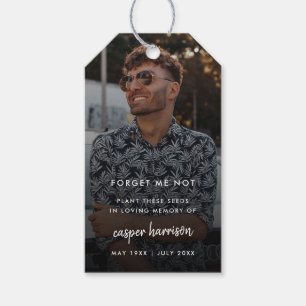 Funeral Memorial Seeds Modern Forget me not Gift Tags