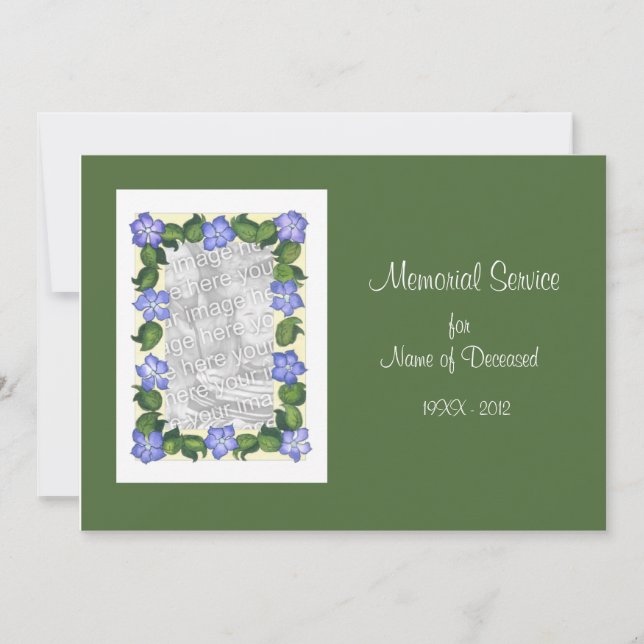 Funeral/Memorial Service Invitation Photo Card (Front)