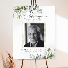 Funeral Memorial Sign, Celebration of Life, In Lov