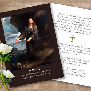 Funeral Memorial St Rosalia Prayer Sympathy Cards