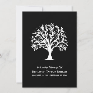 Funeral Memorial Tree Of Life Bereavement Sympathy Thank You Card
