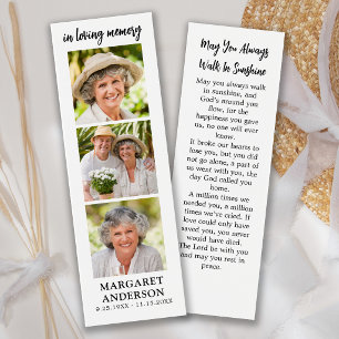 Funeral Memorials Remembrance 3 Photo Bookmarks