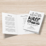 Funeral Obituary Order of Service 5 Photo Program<br><div class="desc">Elegant funeral program featuring a classic white background that can be changed to any colour,  5 photos of your lost one,  the funeral details,  an obituary,  order of service and a personalized thank you note on the back.</div>