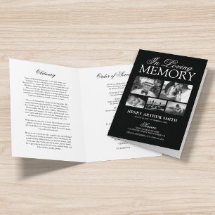 Funeral Obituary Order of Service 5 Photo Program