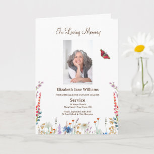 Funeral Obituary Order of Service Photo Program