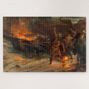 Funeral of a Viking (by Frank Dicksee) Jigsaw Puzzle