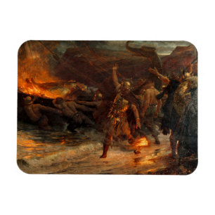 Funeral of a Viking (by Frank Dicksee) Magnet