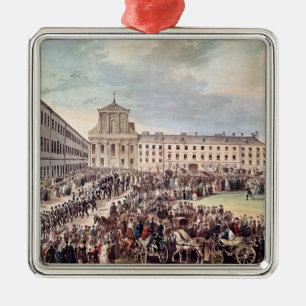 Funeral of Ludwig van Beethoven in Vienna Metal Ornament