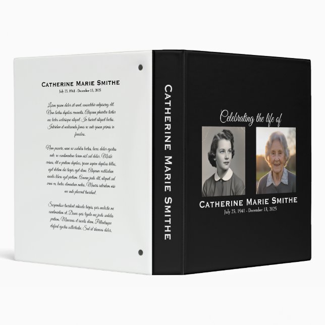 Funeral or Memorial Double Image Binder (Background)