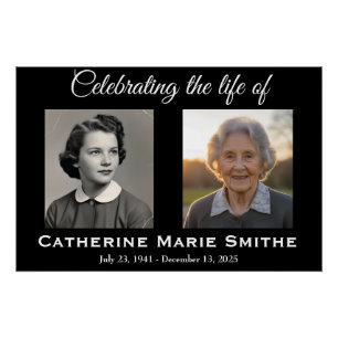 Funeral or Memorial Double Image Poster